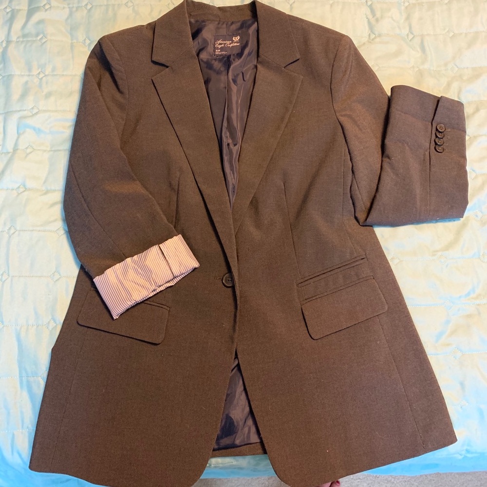 American Eagle dark grey blazer Small